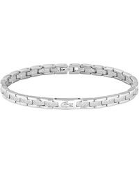Lacoste - Bracelet à Maillons pour Collection METROPOLE en Acier Inoxydable avec Petit Piqué Gravé - 2040466 - Lyst