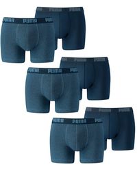 PUMA - Boxershorts Unterhosen 521015001 6er Pack , Wäschegröße:S;Artikel:-162 denim - Lyst