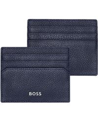 BOSS - Classic Grained Card Holder Dark Blue - Lyst