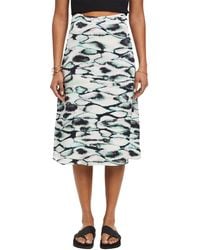 Esprit - Satinrock mit Allover-Print - Lyst