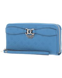 Guess - Arlena Logo Slg Zip Around Wallet L Slate Logo - Lyst