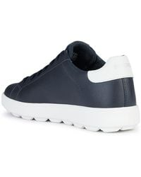 Geox - Spherica Ecub 1 Sneakers Leather Navy/blue Cushioned And Breathable U45gpa 0009b C4002 - Lyst