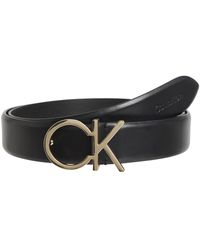 Calvin Klein - Re-Lock Logo Belt 30mm K60k610157 Cinturones - Lyst