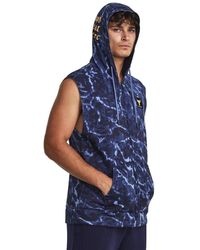 Under Armour - S Rock Rival Sl Hoodie Blue L - Lyst