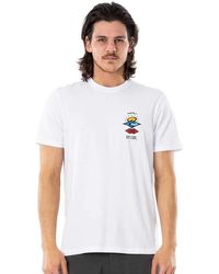 Rip Curl - Search Essential Tee Short Sleeve T-Shirt XX Large White - Lyst