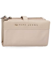 Pepe Jeans - Morgan Portefeuille avec Porte-Cartes Beige 14,5 x 9 x 2 cm Polyester et PU by Joumma Bags - Lyst