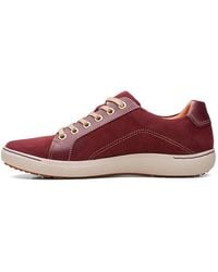 Clarks - Nalle Lace Suede Shoes In Burgundy Standard Fit Size 61⁄2 - Lyst