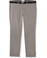 Calvin Klein - Slim Fit Garment Dye Chino Belt Casual Pants - Lyst