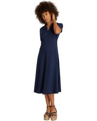 Tommy Hilfiger - Lyocell Open-nk Ww0ww44514 Midi-jurk Voor - Lyst