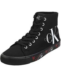 Calvin Klein Danza High Top Lace Up Donna Formatori Moda - 37 EU - Nero