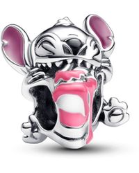 PANDORA - Disney Stitch Birthday Cake Sterling Silver Charm With Pink - Lyst