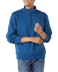 Amazon Essentials - Sweat-shirt en molleton à manches longues et fermeture éclair 1/4 pour homme - Lyst