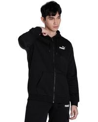PUMA - Essentials Hoodie Met Logo En Volledige Ritssluiting Voor - Lyst