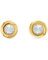 Calvin Klein - Boucles D'oreilles Puces pour Collection TWISTED BEZEL SOLITAIRE en Or Jaune avec des Cristaux - 35000772 - Lyst