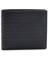 HUGO - S Gbhm 8 Cc Leather Wallet With Embossed Stacked Logos - Lyst