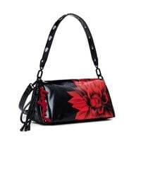 Desigual - Sac à épaule bandoulière Naron Flowerina Flap Bag Black noir - Lyst