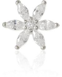 Thomas Sabo - Single Stud Earring Flower White Stones 925 Sterling Silver - Lyst