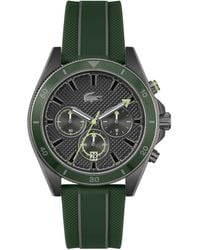 Lacoste - Montre Chronographe à Quartz pour Collection MAINSAIL avec Bracelet en Silicone Vert - 2011363 - Lyst