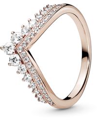 PANDORA - Anello Principessa dei desideri Rose 187736CZ-54 donna Rose - Lyst