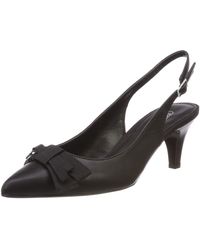 Esprit Nadia Bow Sling Back Court Shoes - Black