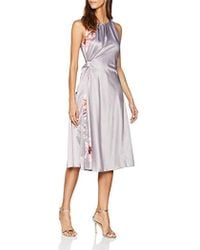 coast grey claude print soft midi dress