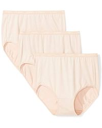 Size Medium Arabella Women's Seamless Hi Cut Brief Panty 3 Pack Multicolor 
