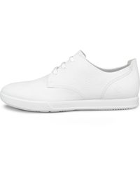 Ecco - S Leisure Leather White Trainers 12-12.5 Uk - Lyst