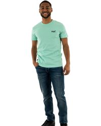 Superdry - Essential T-Shirt aus Bio-Baumwolle mit Logo Grüne Minze Hellgrün XXXL - Lyst