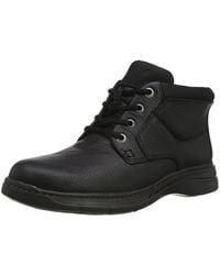 Clarks - Brawley Up Leather Boots In Black Standard Fit Size 81⁄2 - Lyst