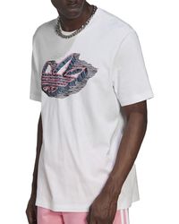 adidas - T-shirt White Logo Grf Tee - Lyst