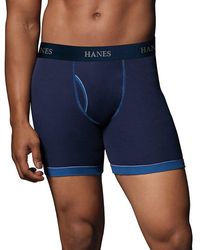 Hanes - 5-pack Ultimate Exposed Waistband Ringer Boxer With Comfortflex Waistband Brief-assorted Colors - Lyst