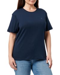 Tommy Hilfiger - Camiseta de ga Corta Mujer Slim Cody con Cuello Redondo - Lyst