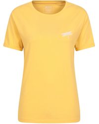 Mountain Warehouse - Printed Wms Dragonfly Organic Loose Fit T-shirt Pale Yellow 16 - Lyst