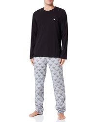 Emporio Armani - Pattern Mix Pyjama Long Sleeve Pants Pajama Set - Lyst