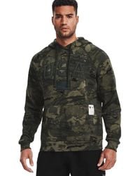Under Armour - Project Rock Usa Camo Loose Fit Pullover Hoodie Sweatshirt - Lyst