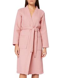 Iris & Lilly Short Cotton Waffle Dressing Gown - Pink