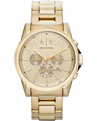 Emporio Armani - A|x Armani Exchange Chronograph Gold-tone Stainless Steel Bracelet Watch - Lyst