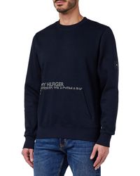 Tommy Hilfiger - Badged Graphic Crewneck Sweatshirt Without Zip - Lyst