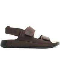 Ecco - S Cozmo 500944 Leather Potting Soil Sandals 7.5 Uk - Lyst