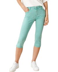 S.oliver - Slim: Colored Capri-Jeans Turquoise 38 - Lyst