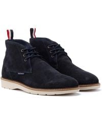 Ben Sherman - Hampton Suede Men's Navy Boots - Uk 9 - Lyst