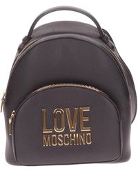 Love Moschino - Borsa donna zaino saffiano nero B24MO45 JC4105 MEDIO - Lyst