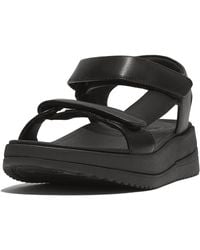 Fitflop - Surff Adjustable Leather Back-strap Sandals - Lyst