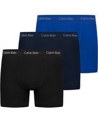 Calvin Klein - 3er Pack Boxershorts Trunks Baumwolle mit Stretch - Lyst