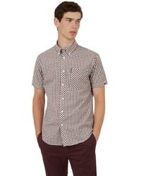 Ben Sherman - S Checked Red Casual Button Up Shirt - Lyst