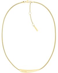 Calvin Klein - Halskette für Kollektion ELONGATED DROPS Gelbgold - 35000339 - Lyst