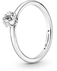 PANDORA - Celestial Sparkling Star Solitaire Ring - Lyst