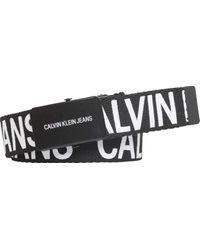 Calvin Klein IU0IU00036 WEBBING CINTURE Ragazzi BLACK WHITE L/XL - Nero