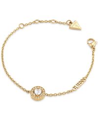 Guess - Armband Solitaire Heart Crystal JUBB04668JWYGS - Lyst