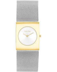 Calvin Klein - Orologio Con Movimento Al Quarzo A Due Lancette da Donna Collezione CK PULSE con Cinturino in Maglia Metallica in - Lyst